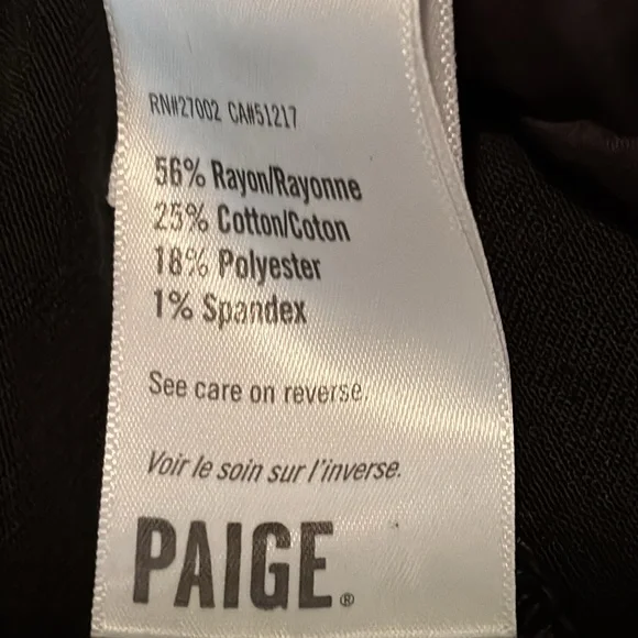 Paige Jolie Coated Straight-Leg Crop Pants size 30 - Picture 16 of 16